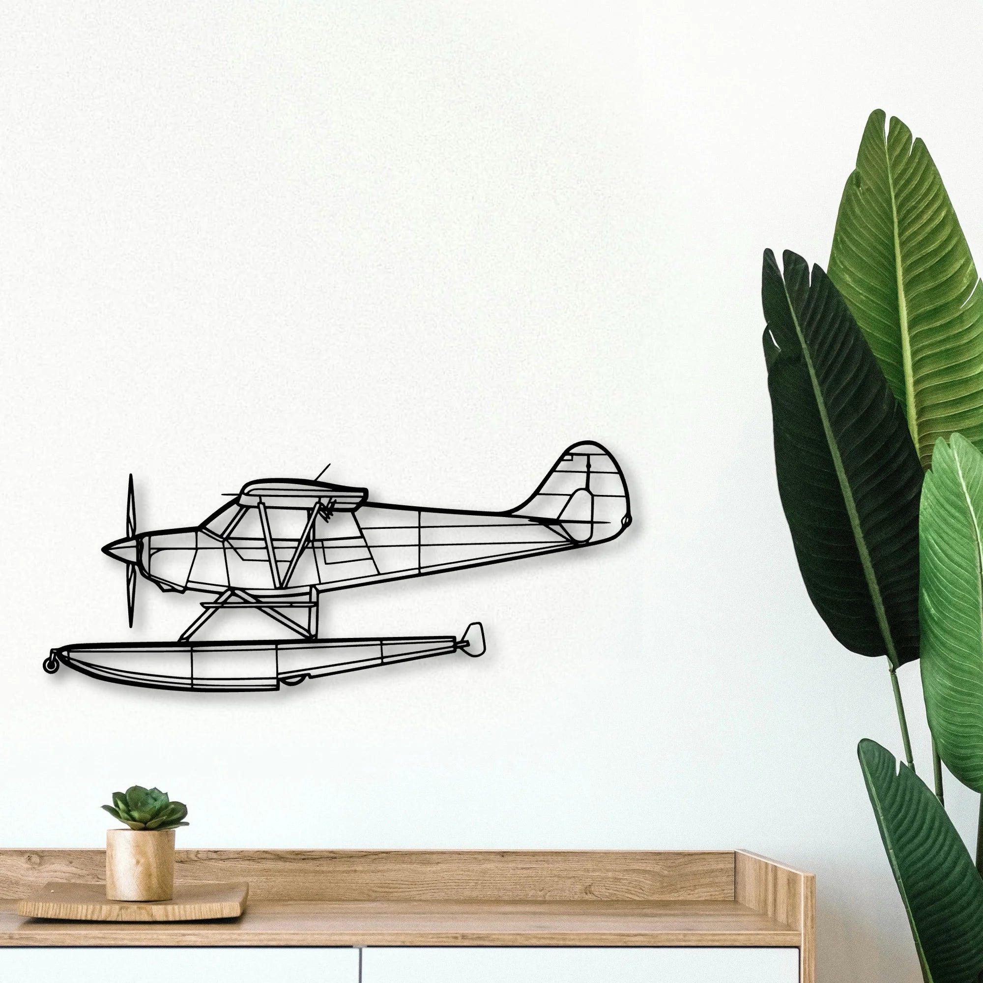 A 1B 1999 Classic Aircraft Silhouette Metal Wall Art - Tinvibe