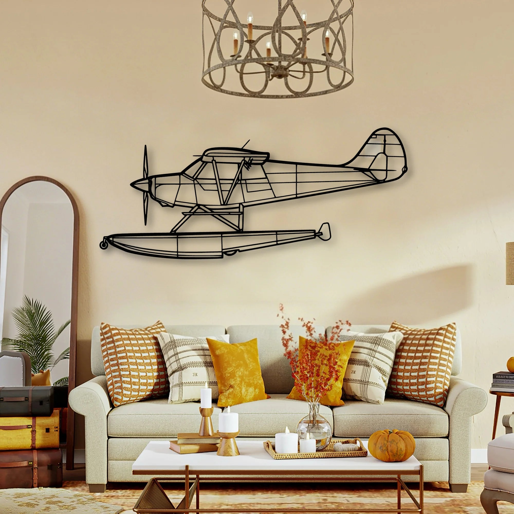 A 1B 1999 Classic Aircraft Silhouette Metal Wall Art - Tinvibe