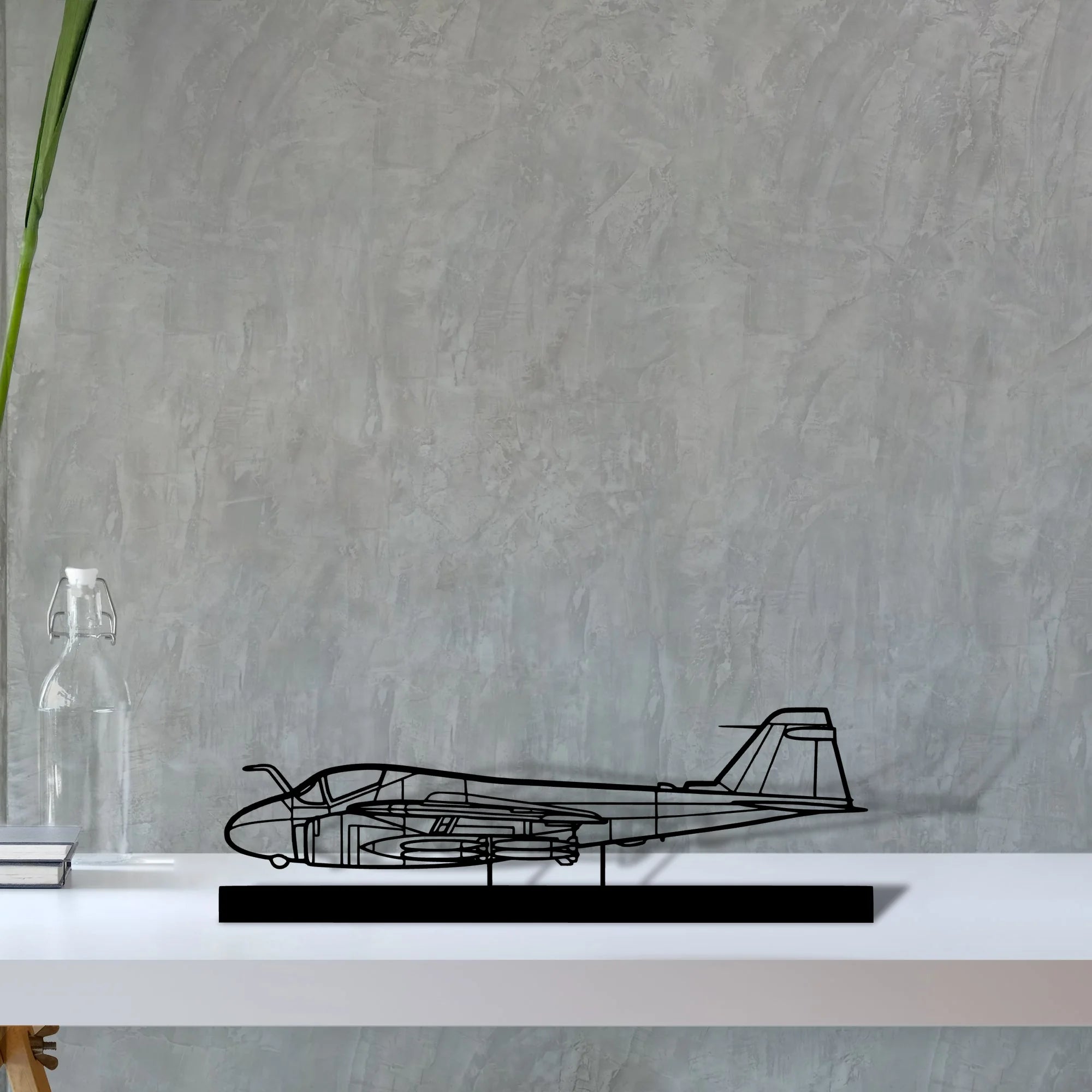 a-6-intruder Silhouette Metal Art Stand - Tinvibe