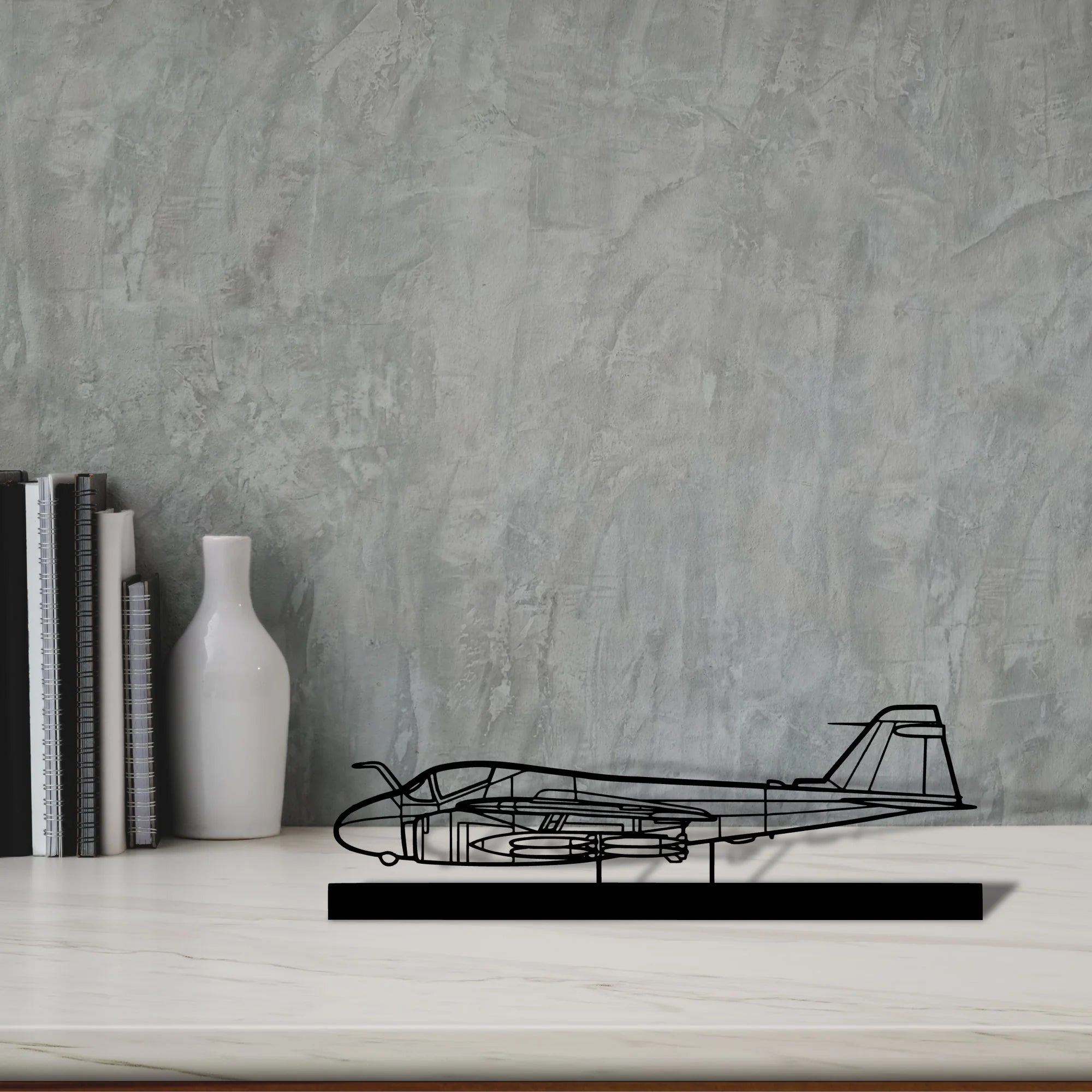 a-6-intruder Silhouette Metal Art Stand - Tinvibe
