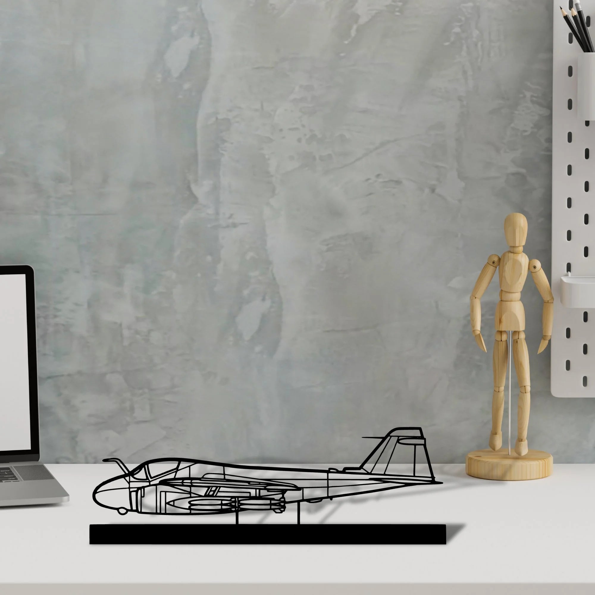 a-6-intruder Silhouette Metal Art Stand - Tinvibe