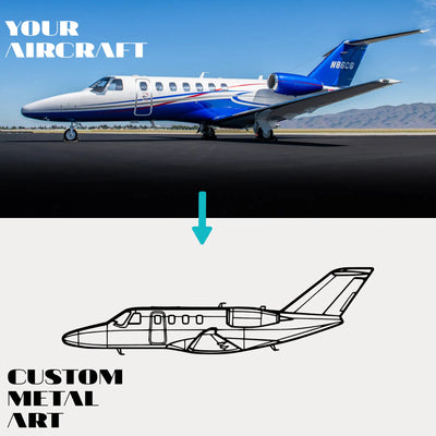 Your Custom Aircraft Silhouette Metal Art Service - Tinvibe