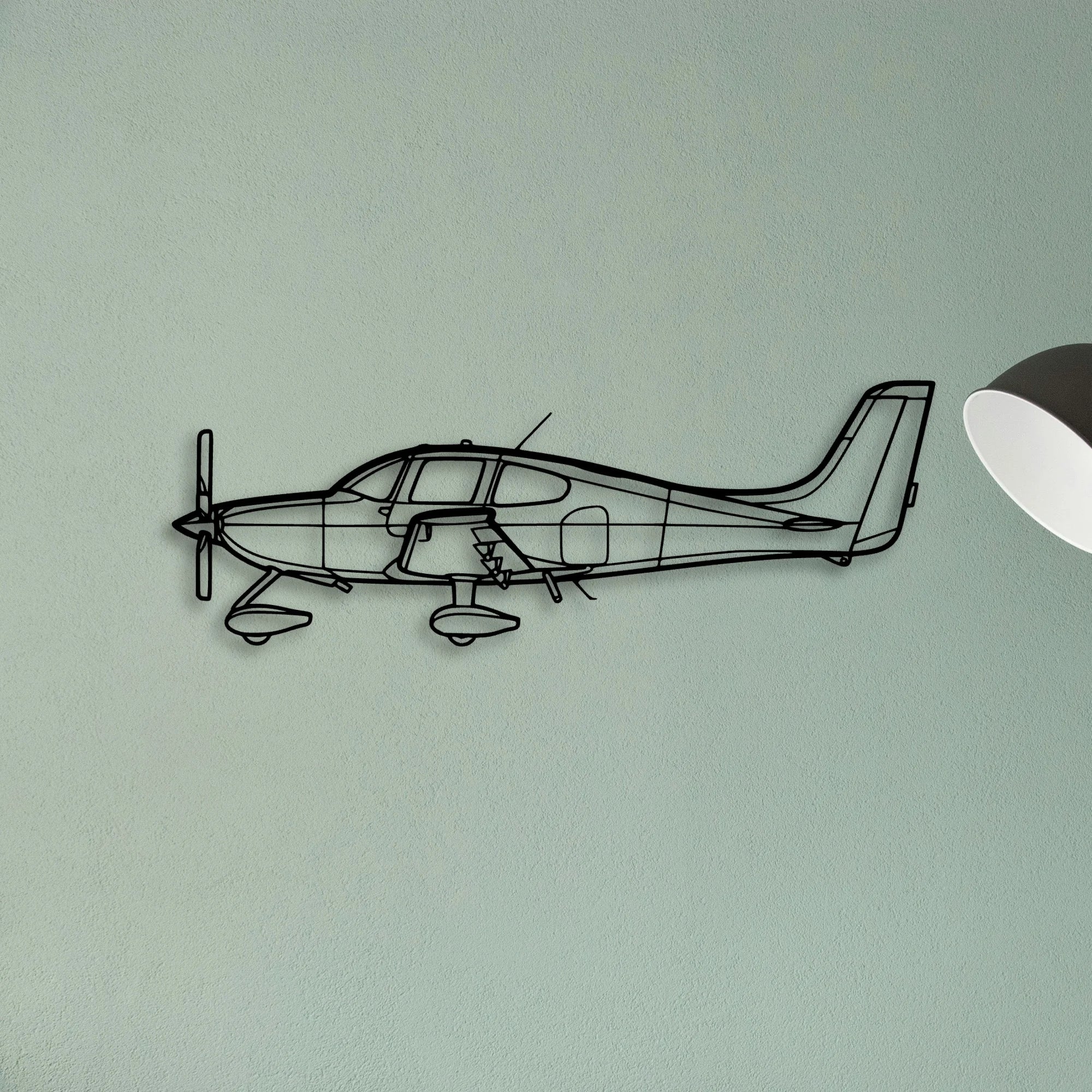 A23 24 Musketeer 2 Classic Aircraft Silhouette Metal Wall Art - Tinvibe