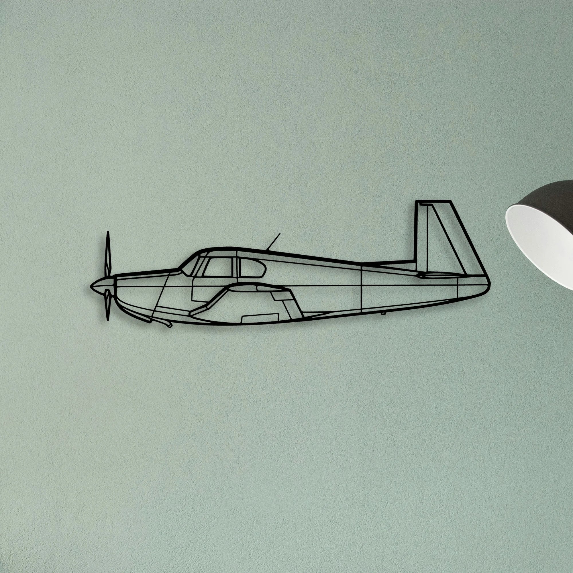 A23 24 Musketeer 3 Classic Aircraft Silhouette Metal Wall Art - Tinvibe