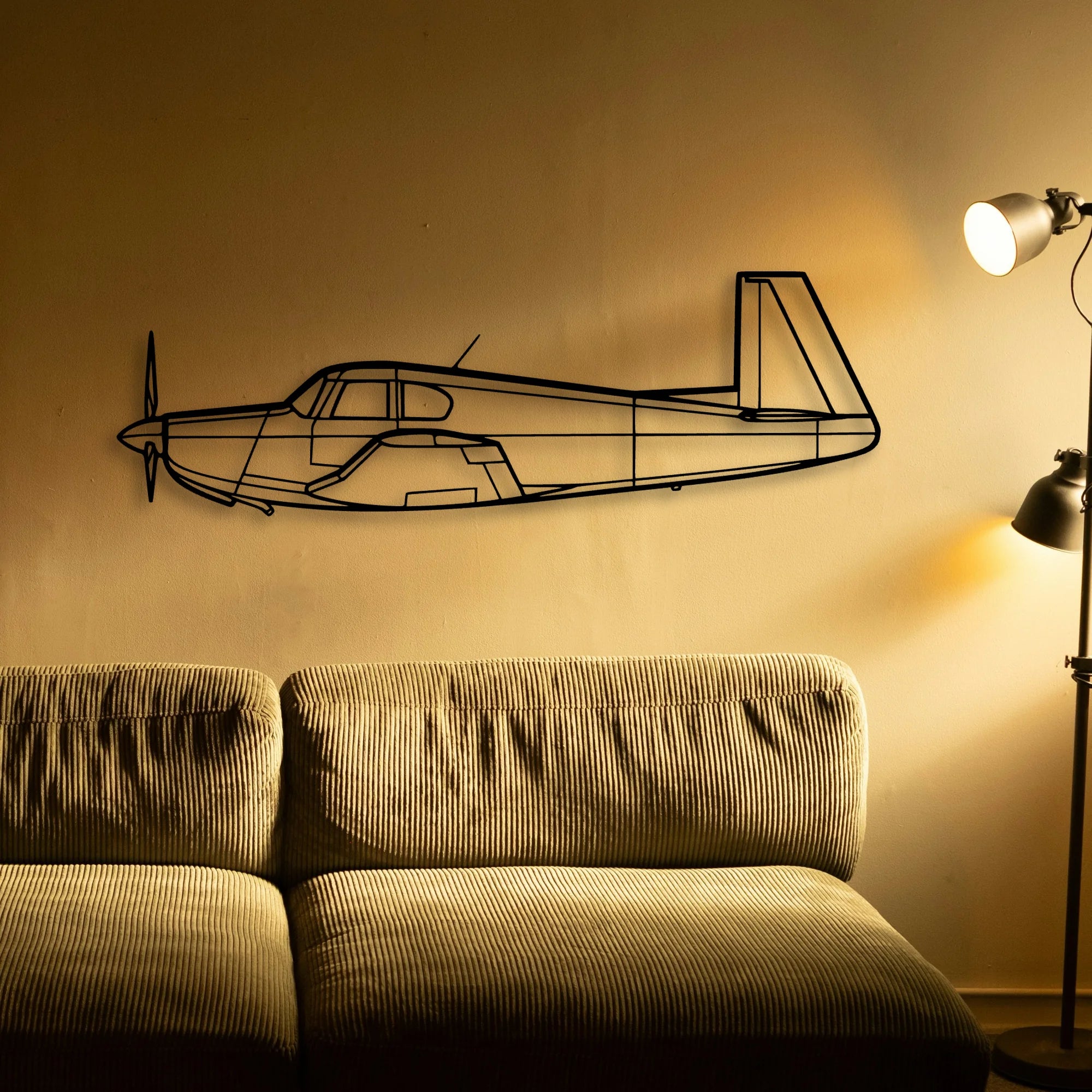 A23 24 Musketeer 3 Classic Aircraft Silhouette Metal Wall Art - Tinvibe