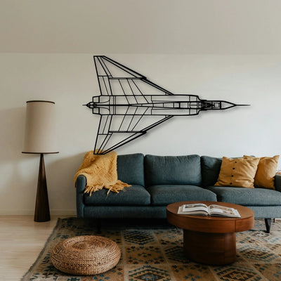 A320 Classic Aircraft Silhouette Metal Wall Art - Tinvibe