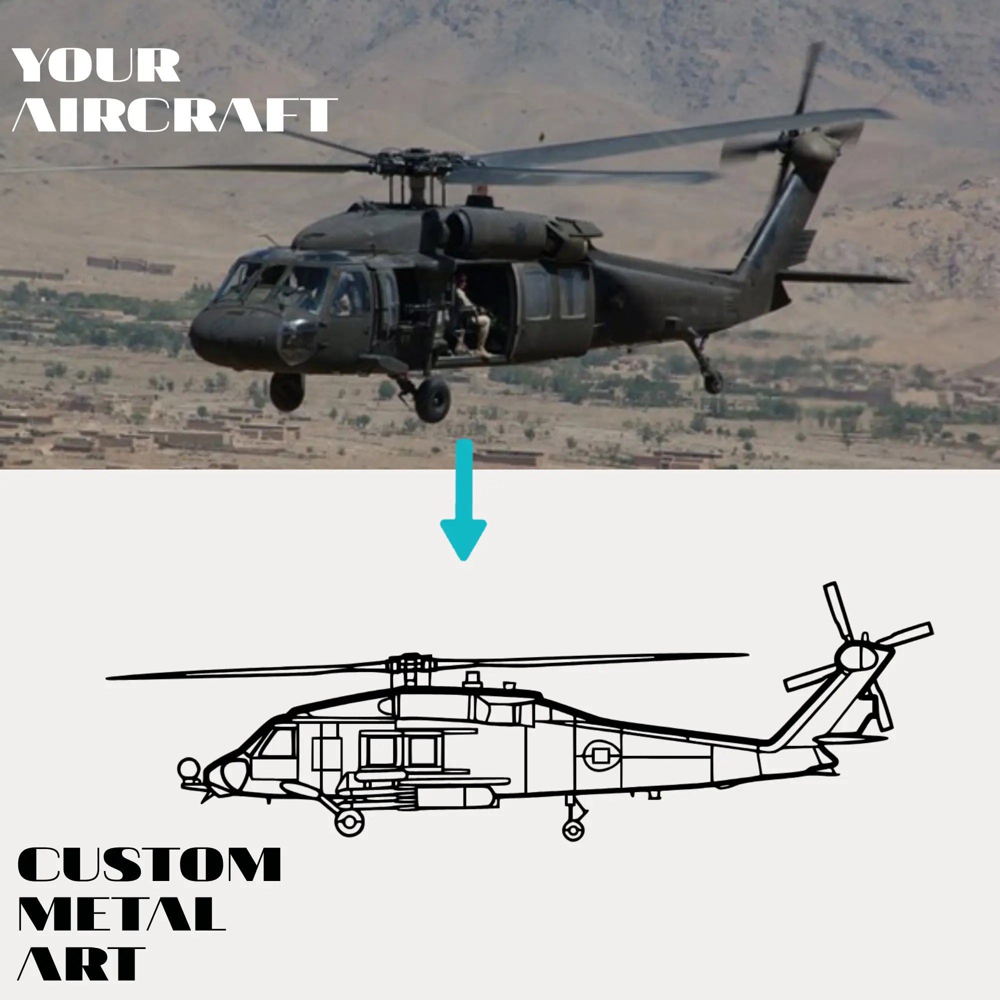 Your Custom Aircraft Silhouette Metal Art Service - Tinvibe