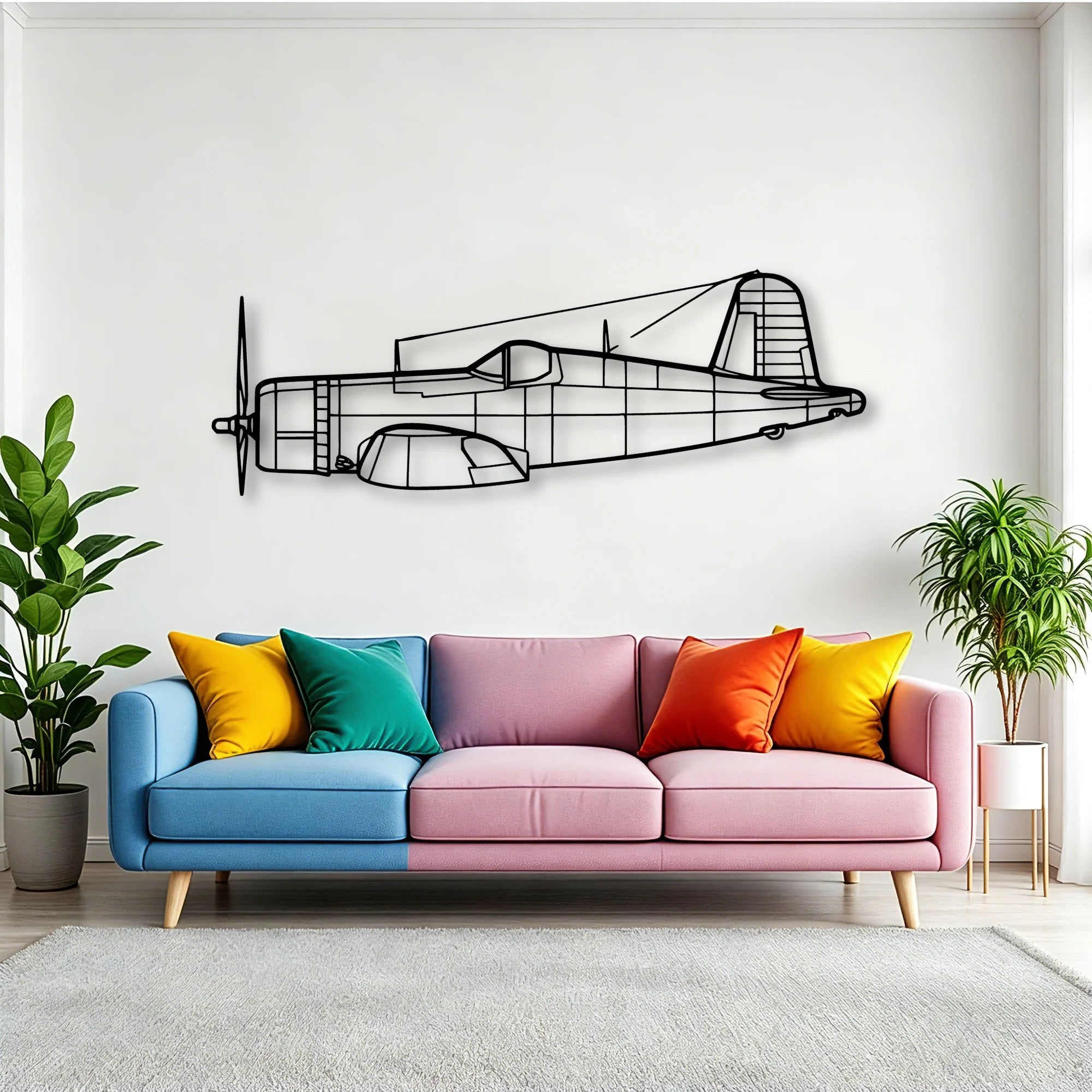 A6M2 Zero Classic Aircraft Silhouette Metal Wall Art - Tinvibe