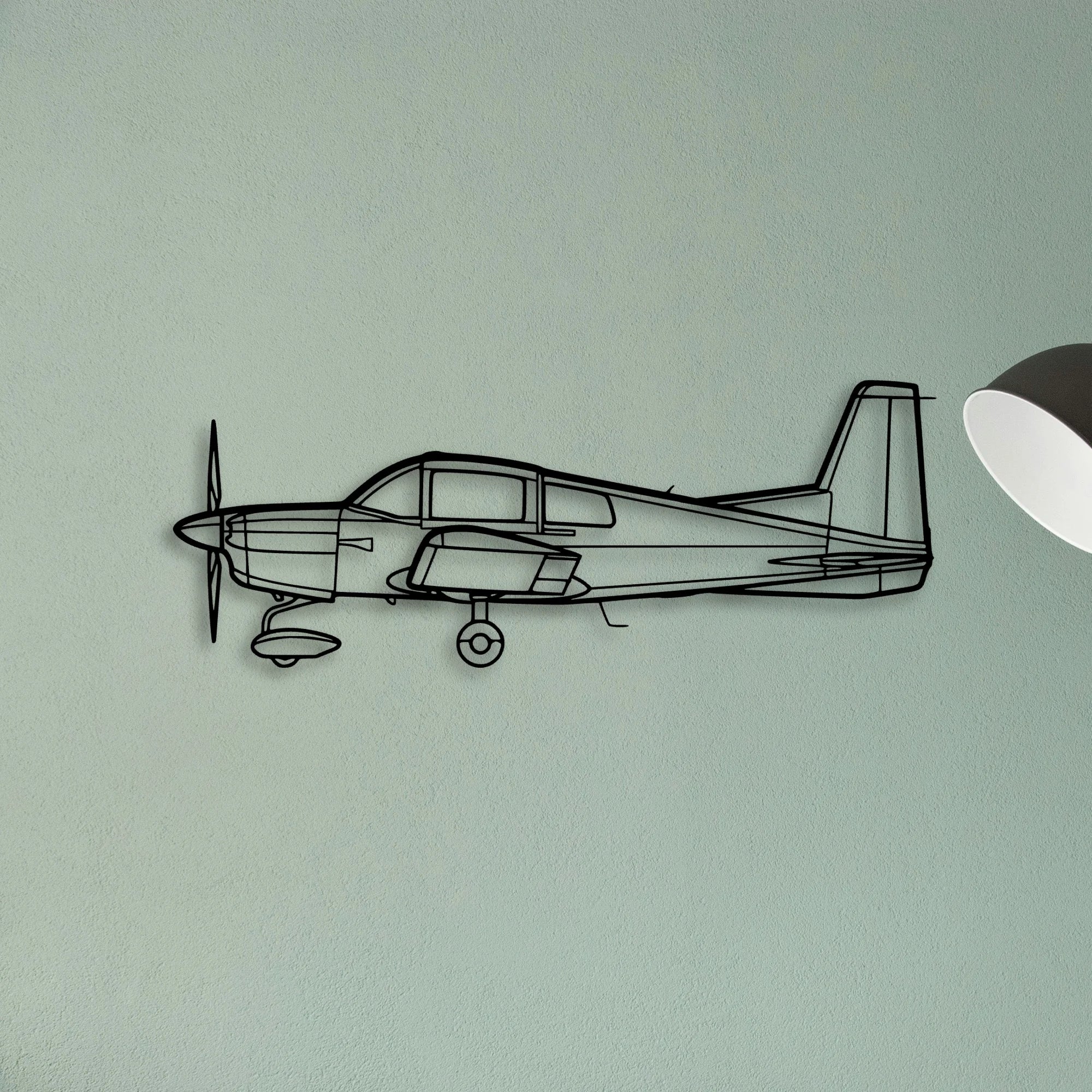 Aa 5 Classic Aircraft Silhouette Metal Wall Art - Tinvibe