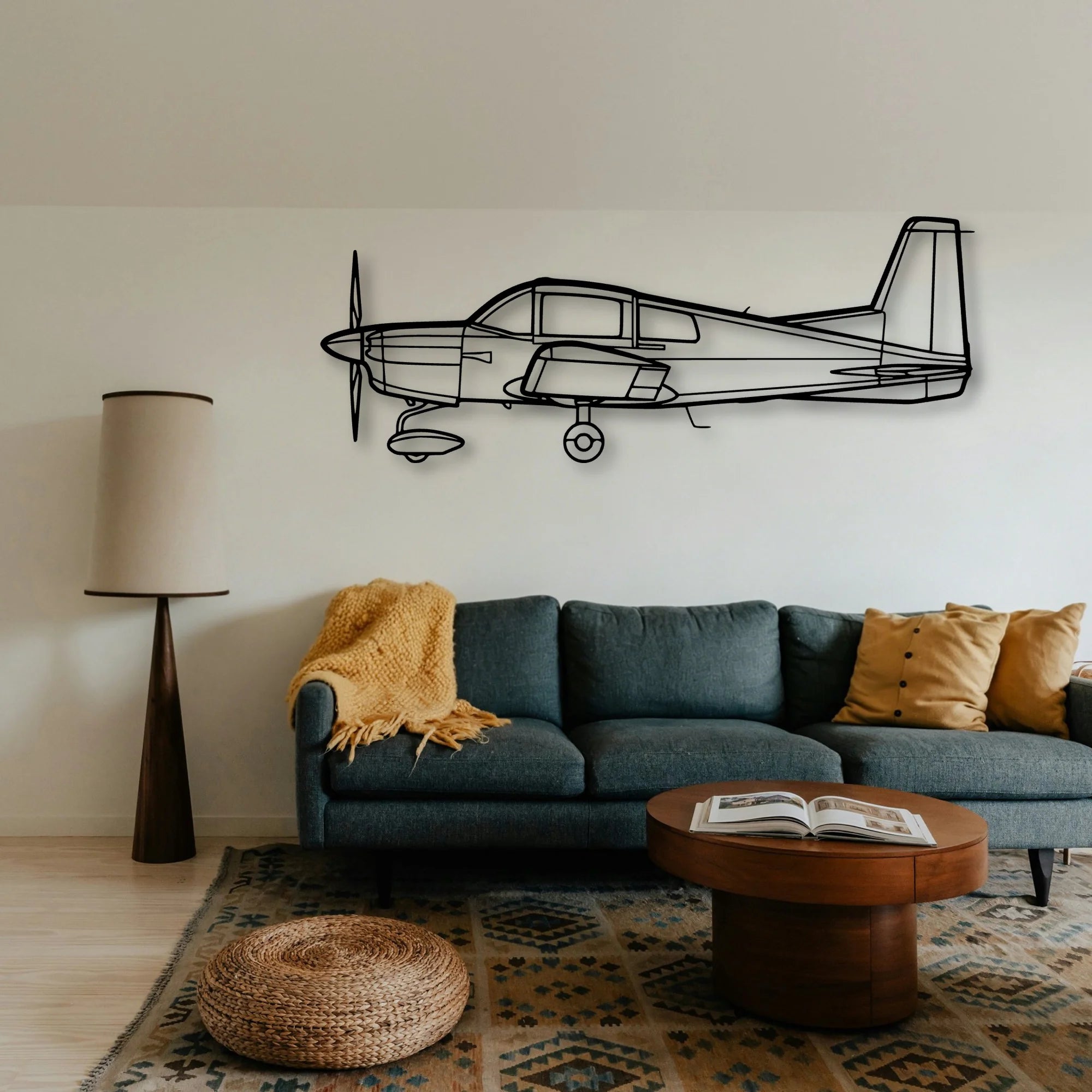 Aa 5 Classic Aircraft Silhouette Metal Wall Art - Tinvibe