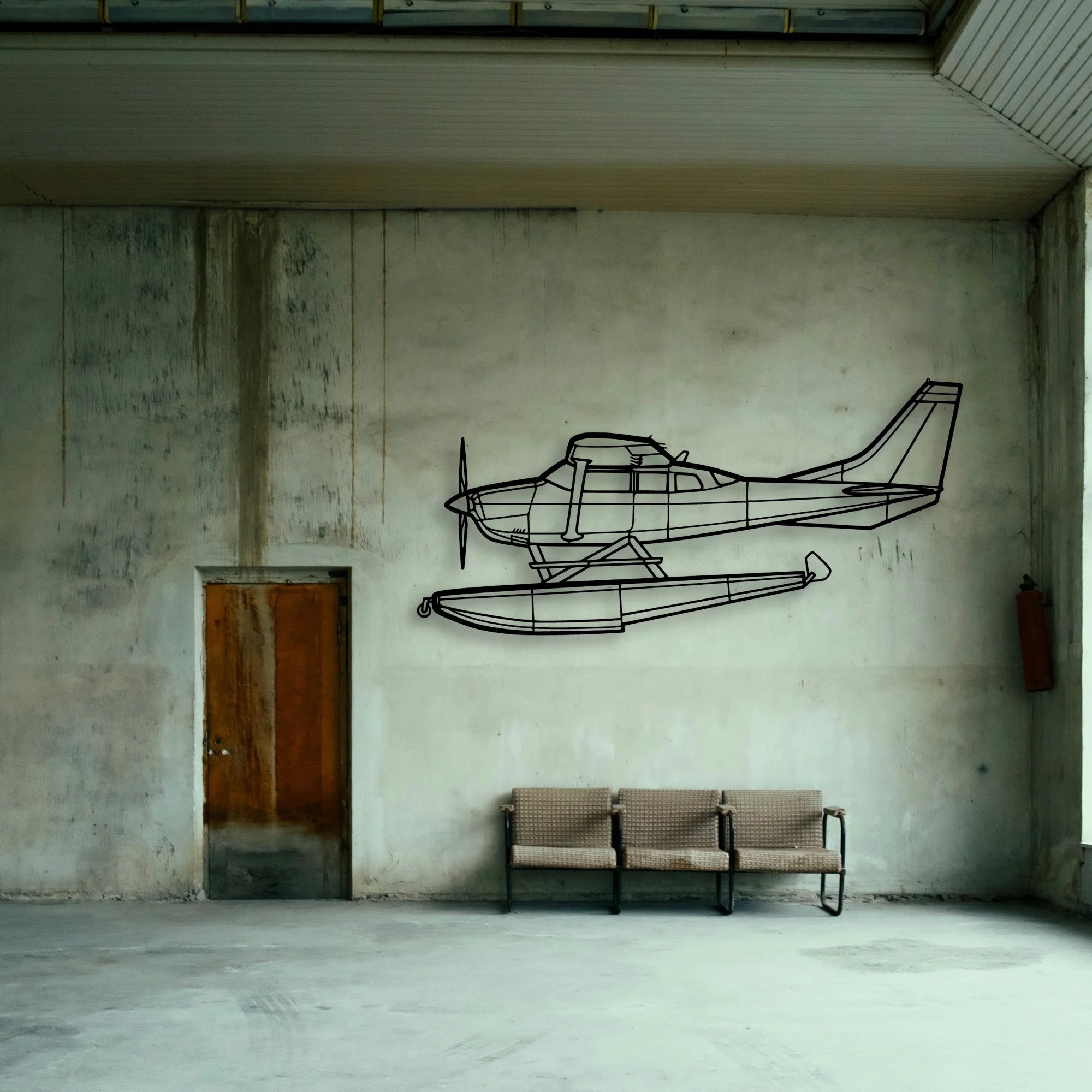 Aerostar 601P Classic Aircraft Silhouette Metal Wall Art - Tinvibe