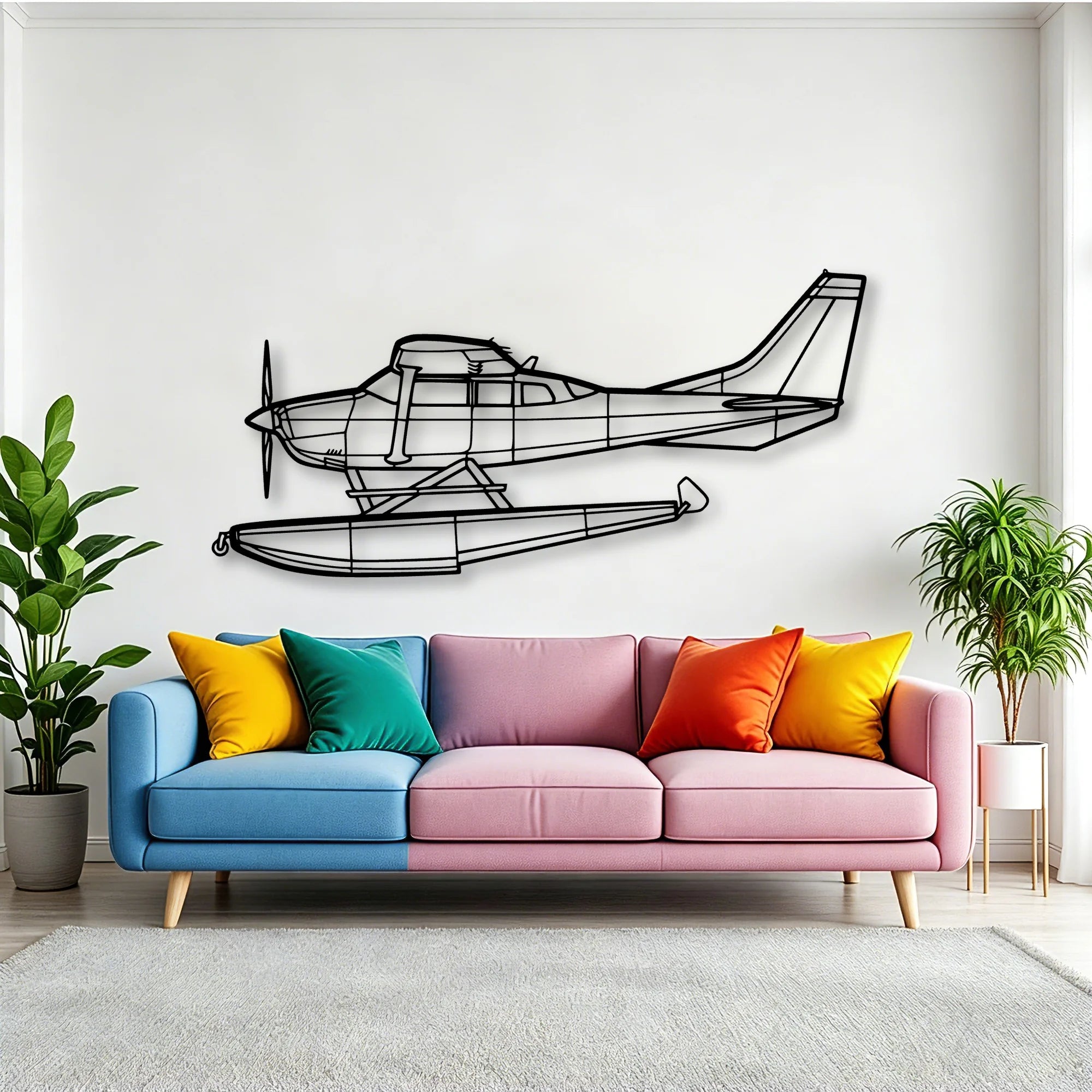 Aerostar 601P Classic Aircraft Silhouette Metal Wall Art - Tinvibe
