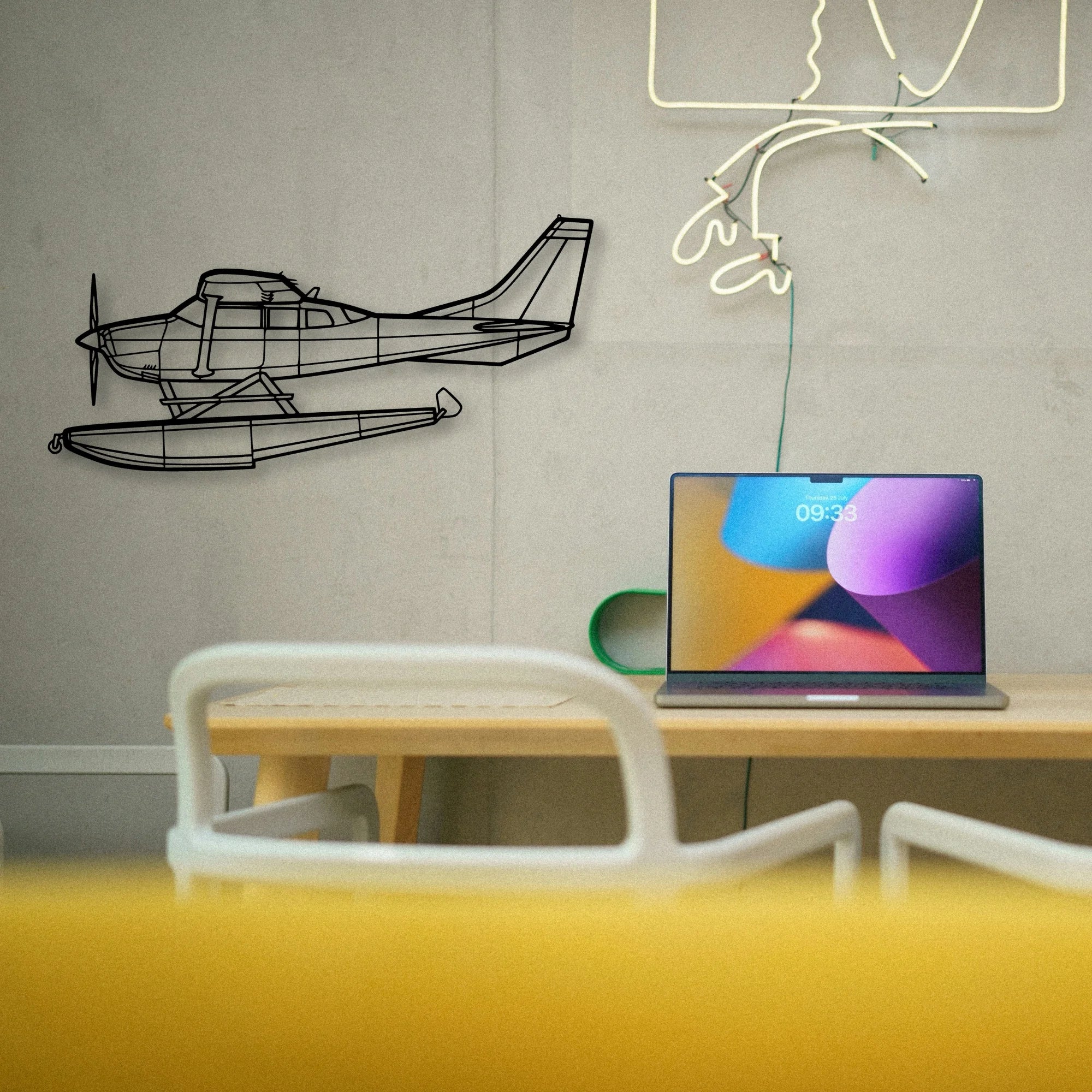Aerostar 601P Classic Aircraft Silhouette Metal Wall Art - Tinvibe