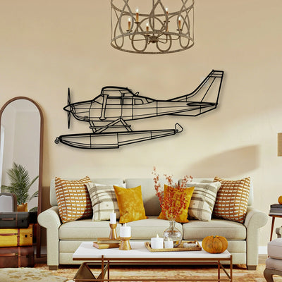 Aerostar 601P Classic Aircraft Silhouette Metal Wall Art - Tinvibe