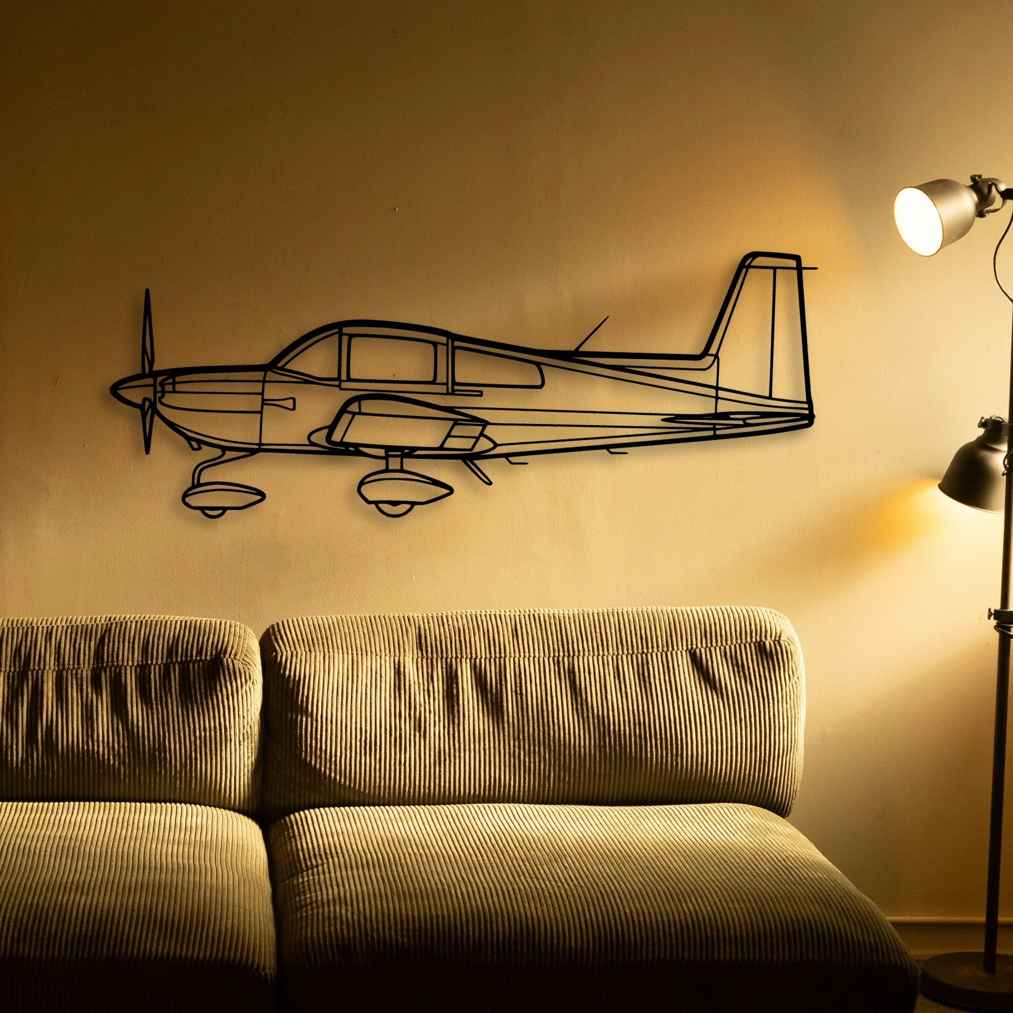 Ag 5B Tiger 2 Classic Aircraft Silhouette Metal Wall Art - Tinvibe