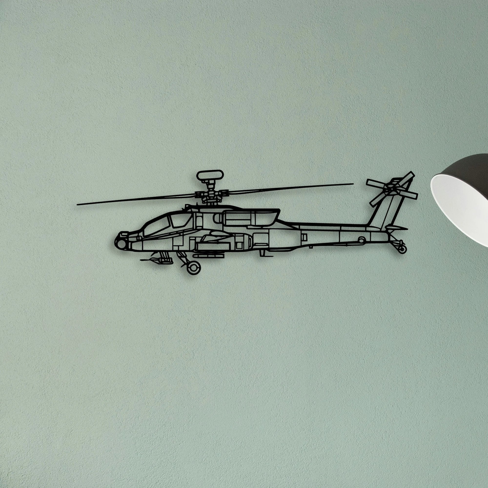 Ah 64D Apache 2 Classic Aircraft Silhouette Metal Wall Art - Tinvibe