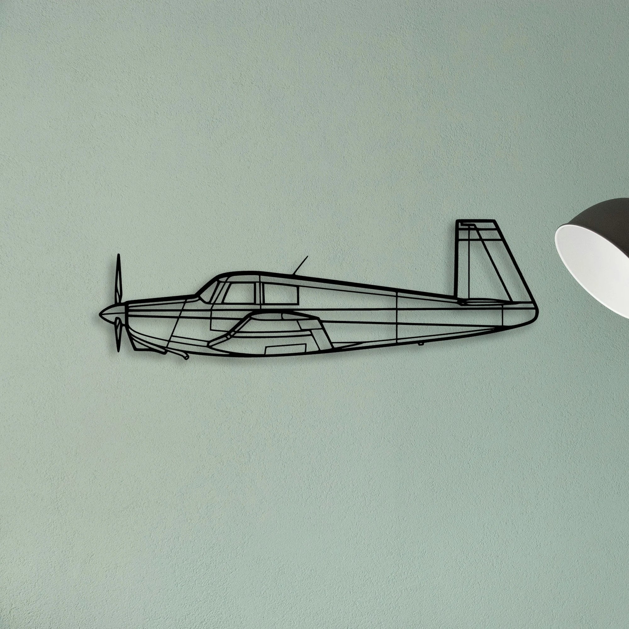 Archer Lx Classic Aircraft Silhouette Metal Wall Art - Tinvibe