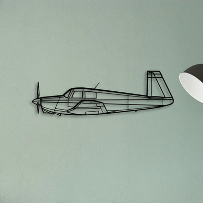 Archer Lx Classic Aircraft Silhouette Metal Wall Art - Tinvibe