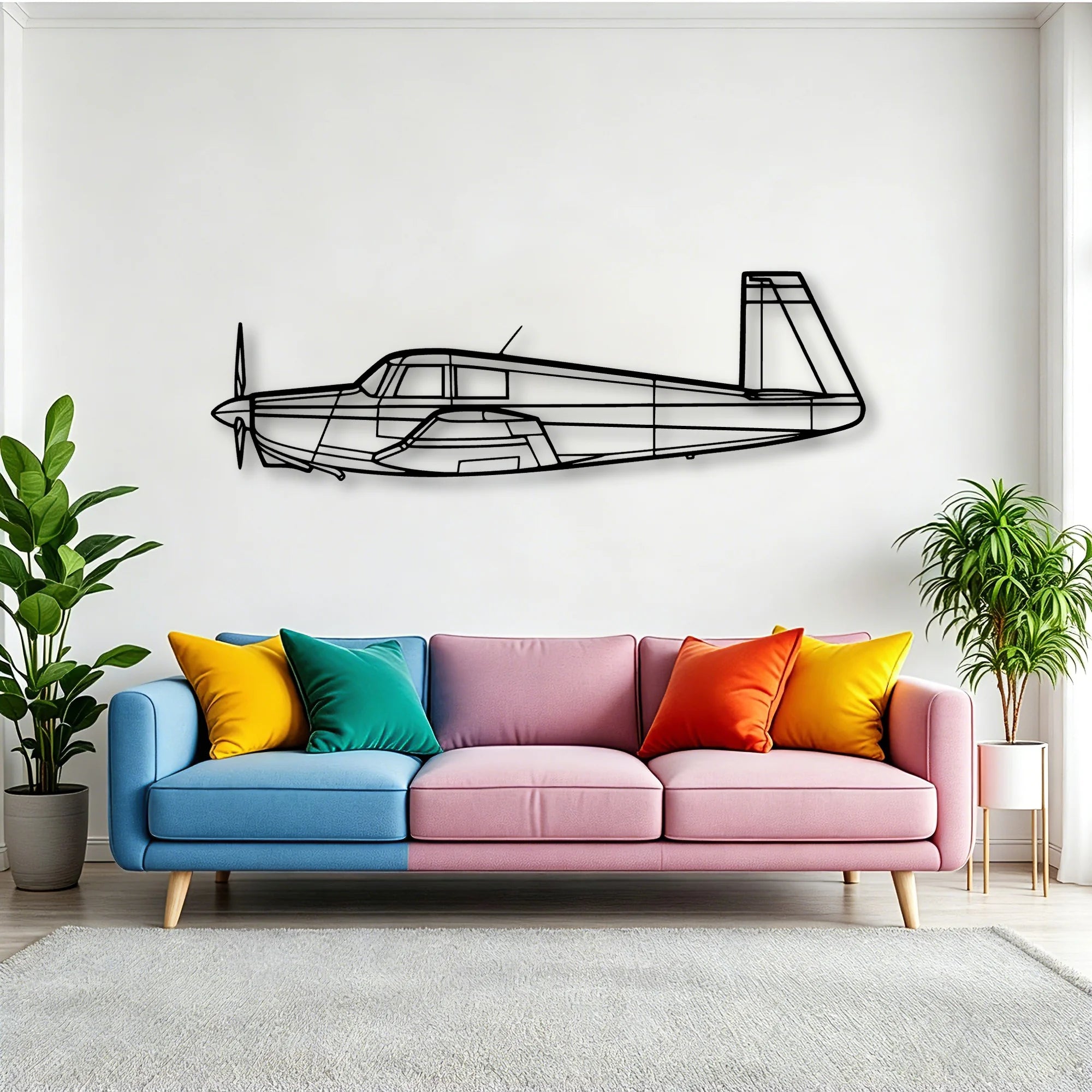 Archer Lx Classic Aircraft Silhouette Metal Wall Art - Tinvibe