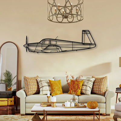 Archer Lx Classic Aircraft Silhouette Metal Wall Art - Tinvibe