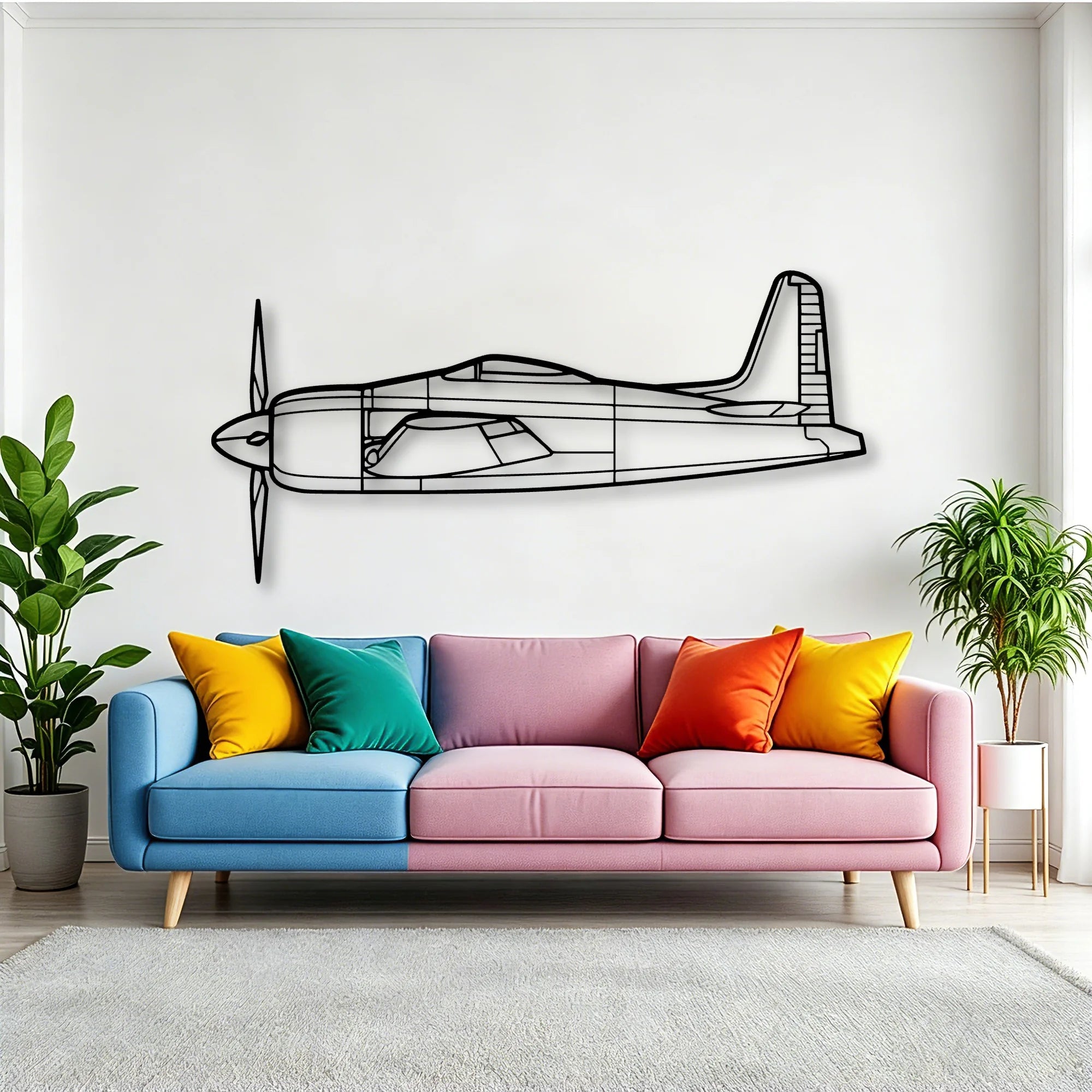 As Sa 202 Bravo Classic Aircraft Silhouette Metal Wall Art - Tinvibe