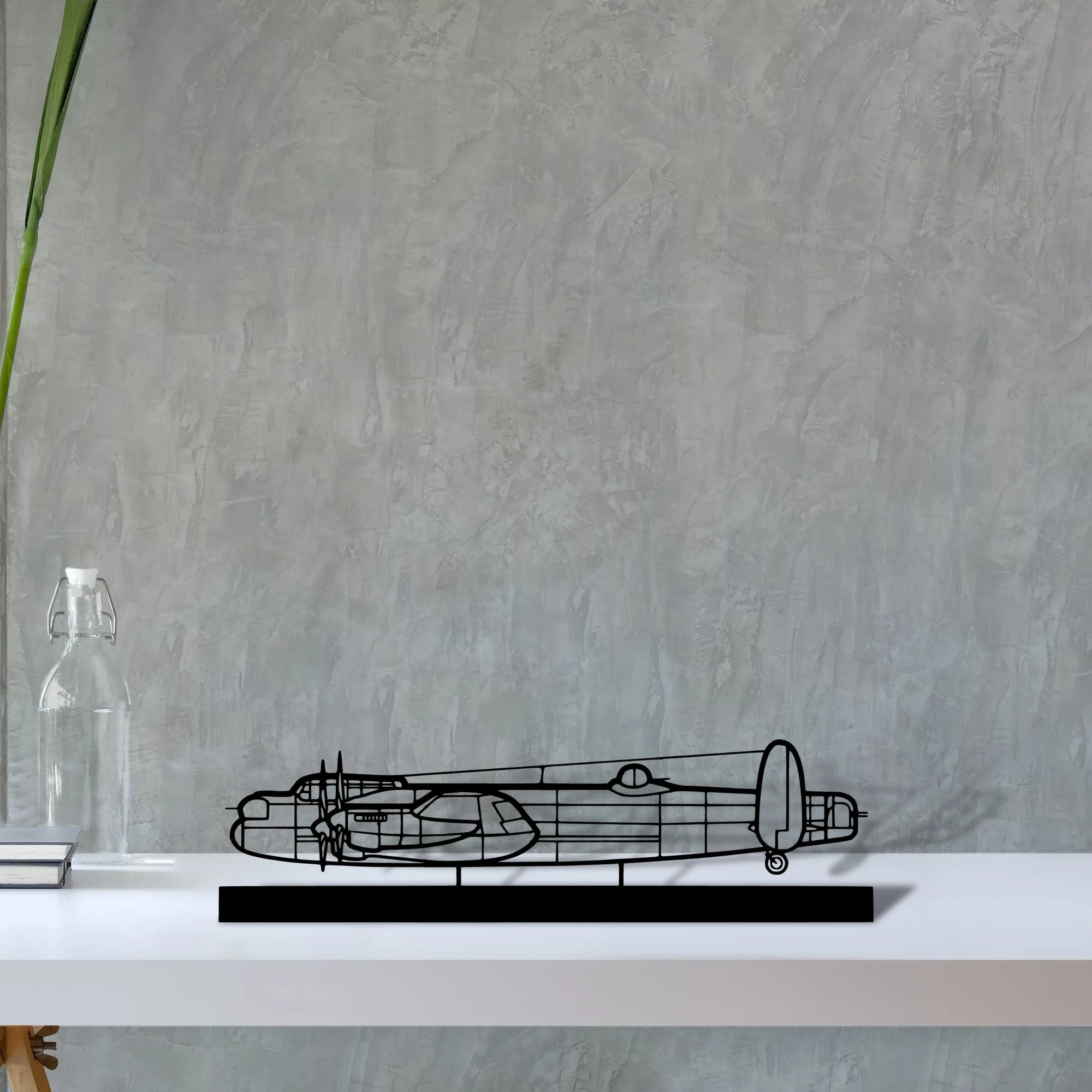 avro-lancaster Silhouette Metal Art Stand - Tinvibe