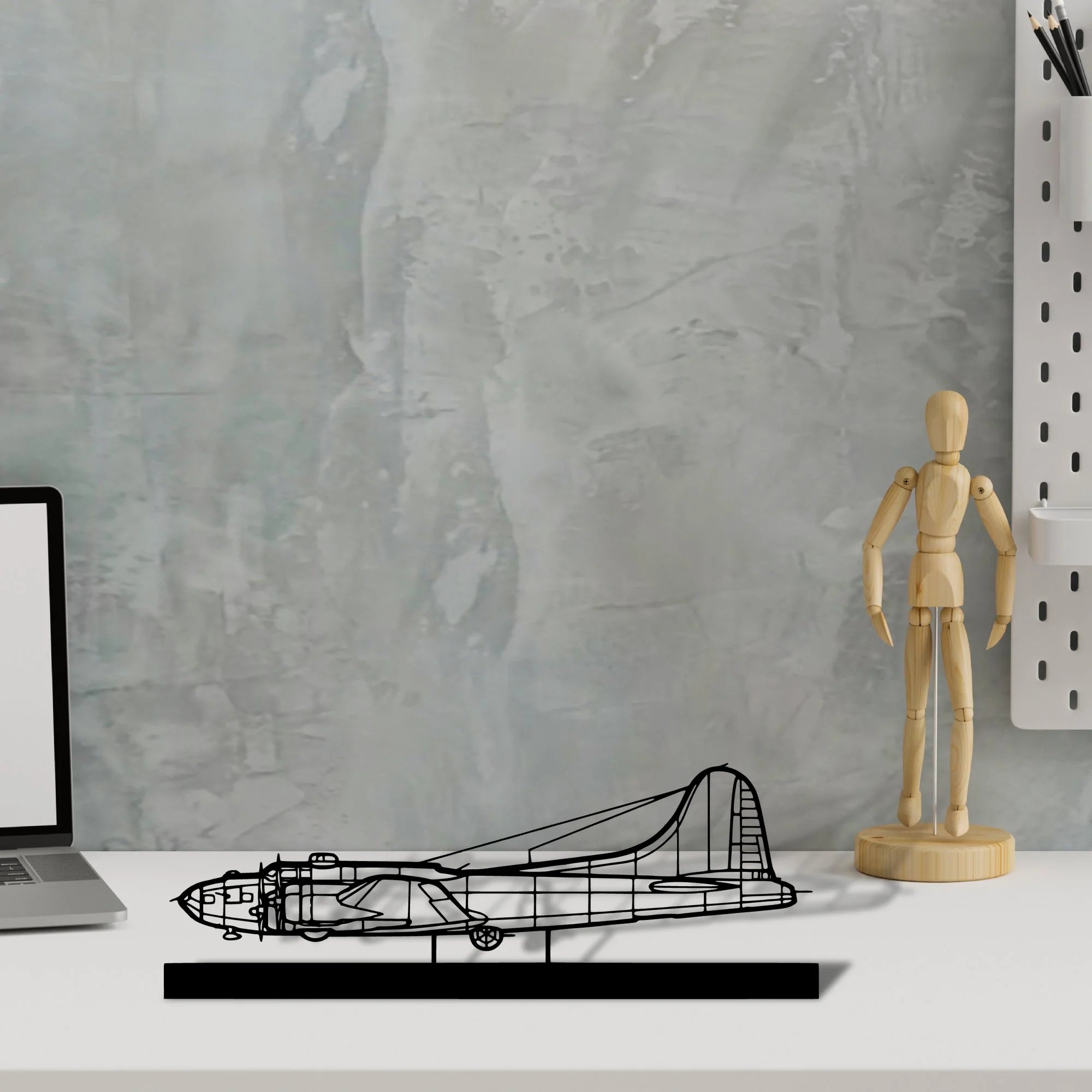 b-17 Silhouette Metal Art Stand - Tinvibe
