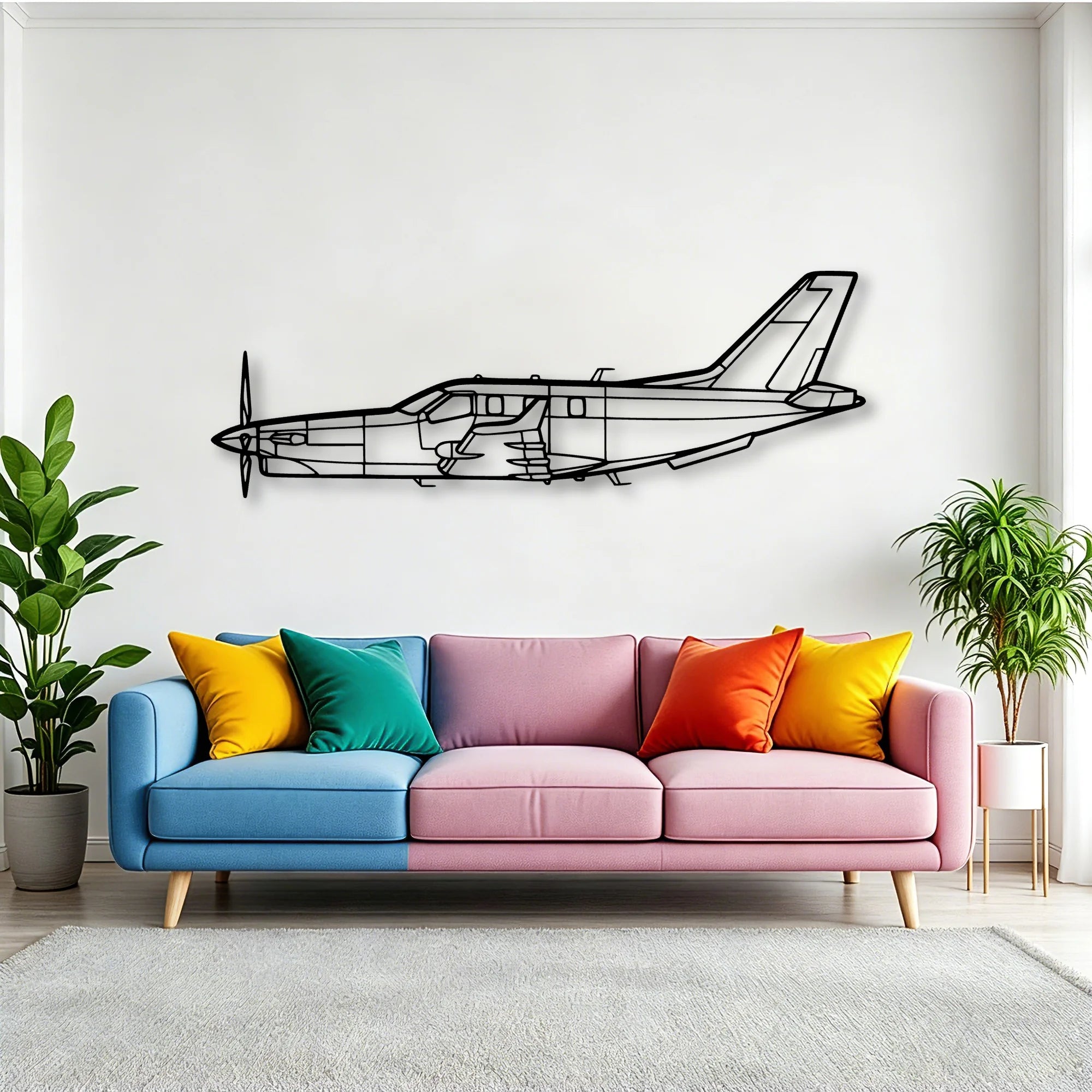 B 70 2 Classic Aircraft Silhouette Metal Wall Art - Tinvibe