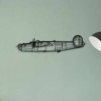 B 70 Classic Aircraft Silhouette Metal Wall Art - Tinvibe