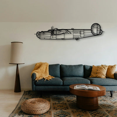B 70 Classic Aircraft Silhouette Metal Wall Art - Tinvibe