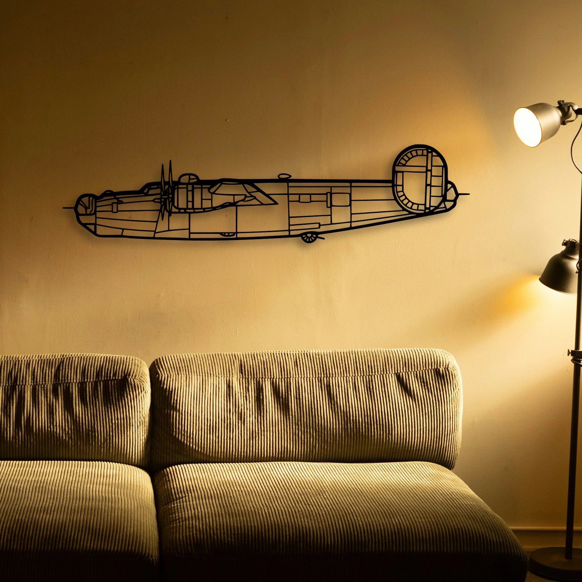 B 70 Classic Aircraft Silhouette Metal Wall Art - Tinvibe