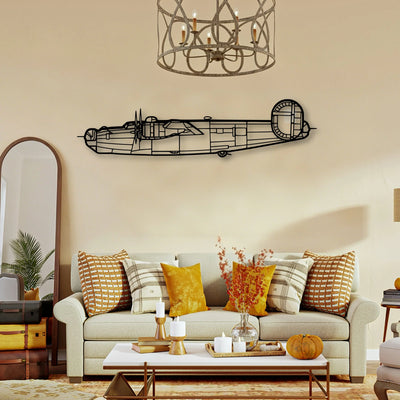 B 70 Classic Aircraft Silhouette Metal Wall Art - Tinvibe