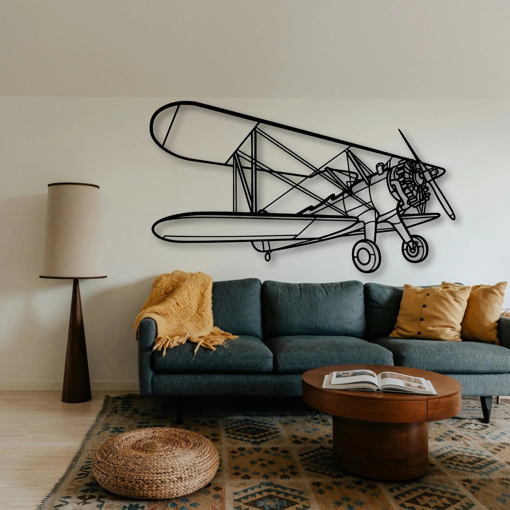 B25J 2 Classic Aircraft Silhouette Metal Wall Art - Tinvibe