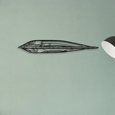 B52 Spirit Classic Aircraft Silhouette Metal Wall Art - Tinvibe