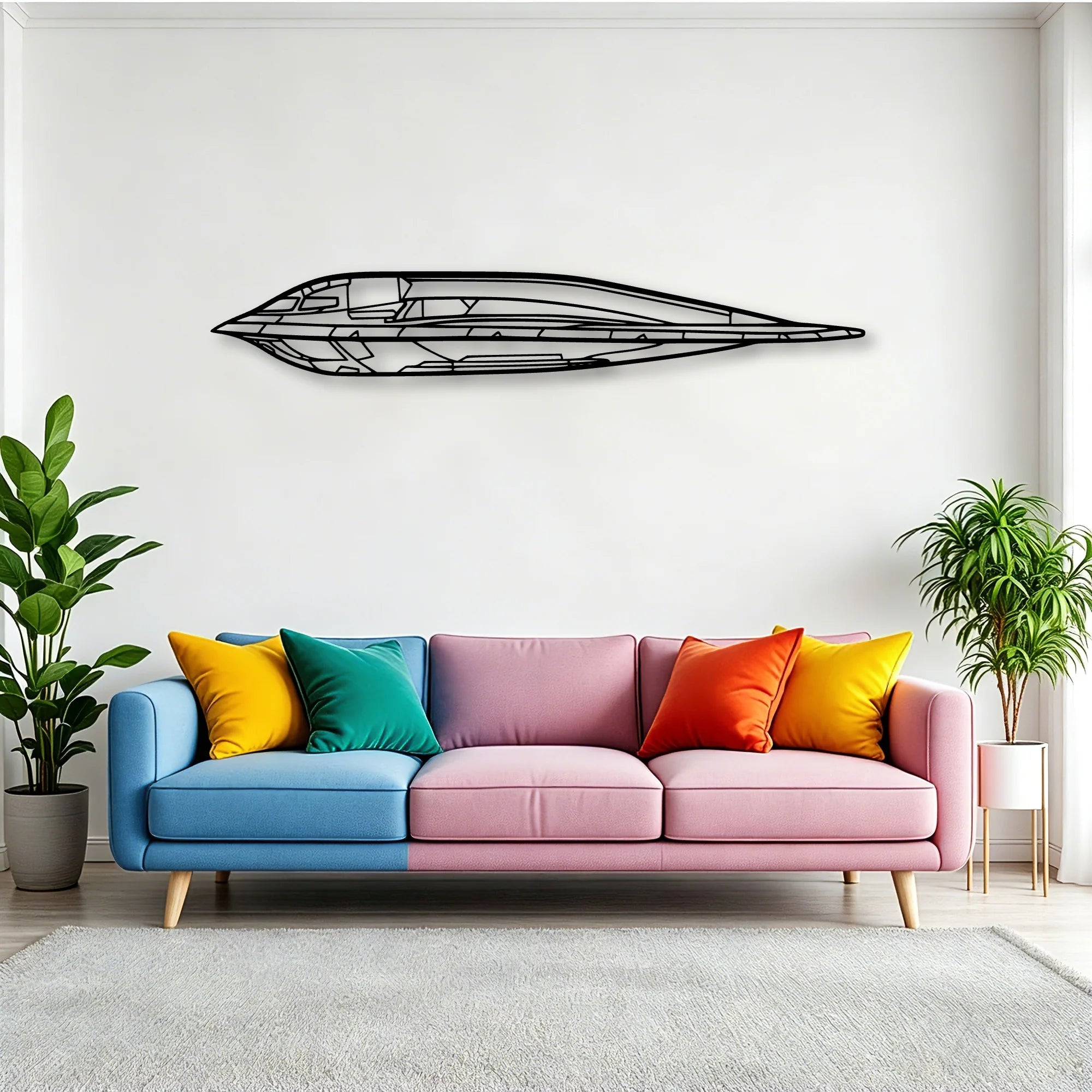B52 Spirit Classic Aircraft Silhouette Metal Wall Art - Tinvibe