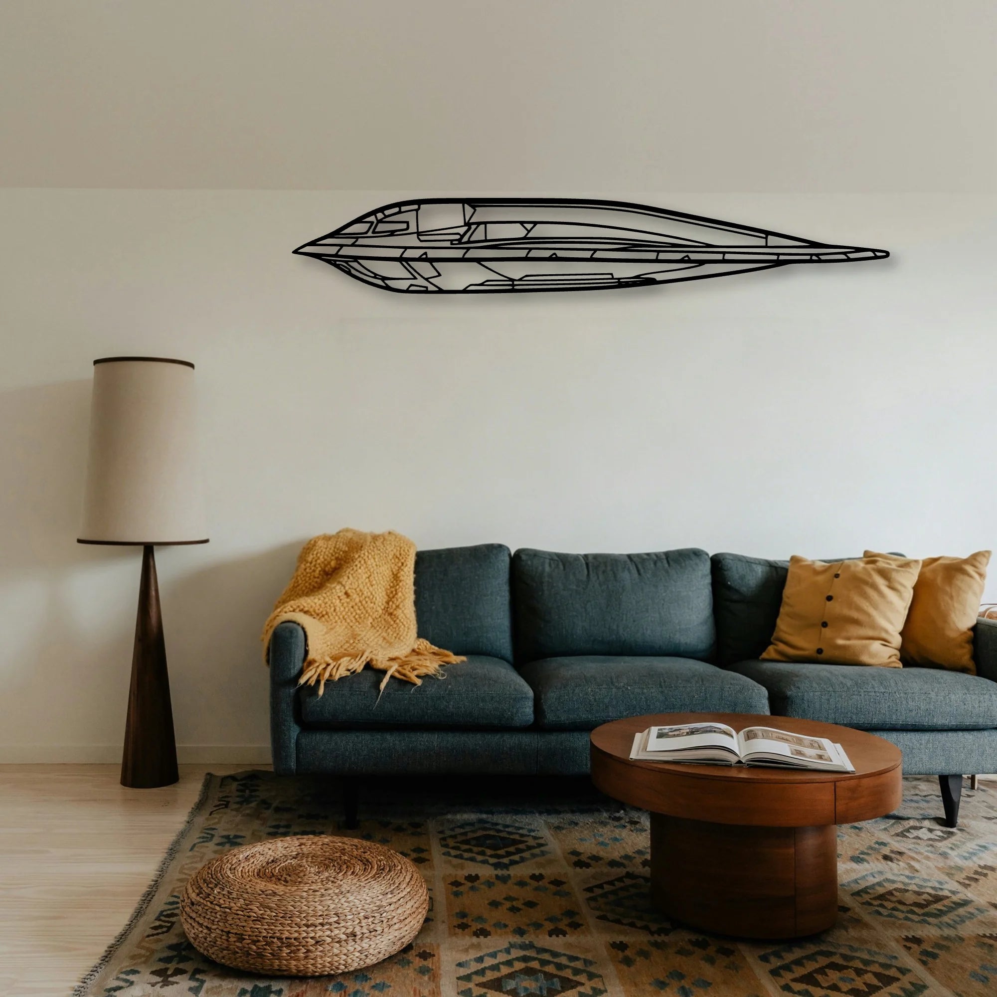 B52 Spirit Classic Aircraft Silhouette Metal Wall Art - Tinvibe