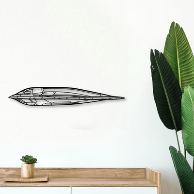 B52 Spirit Classic Aircraft Silhouette Metal Wall Art - Tinvibe