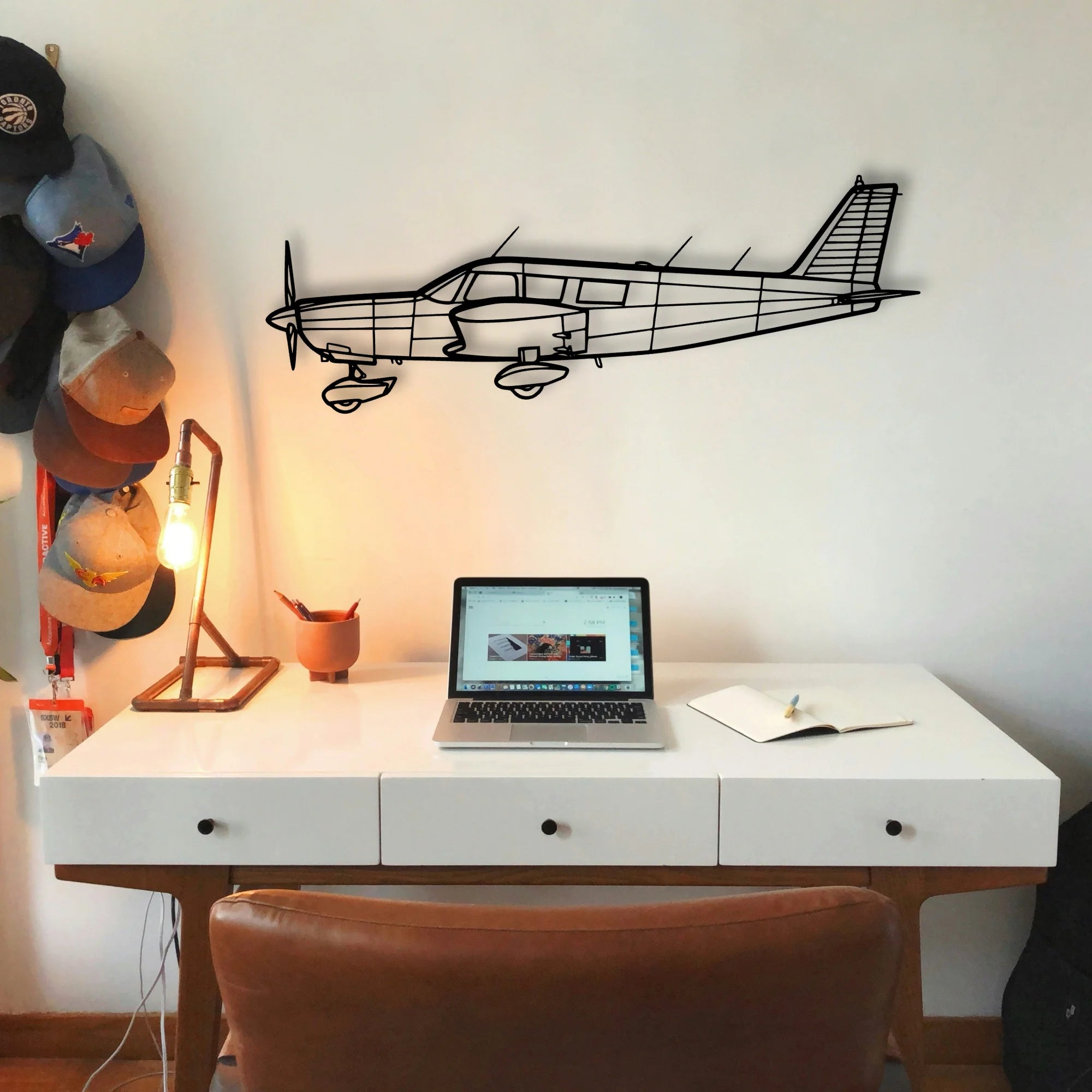 B737 300 Classic Aircraft Silhouette Metal Wall Art - Tinvibe