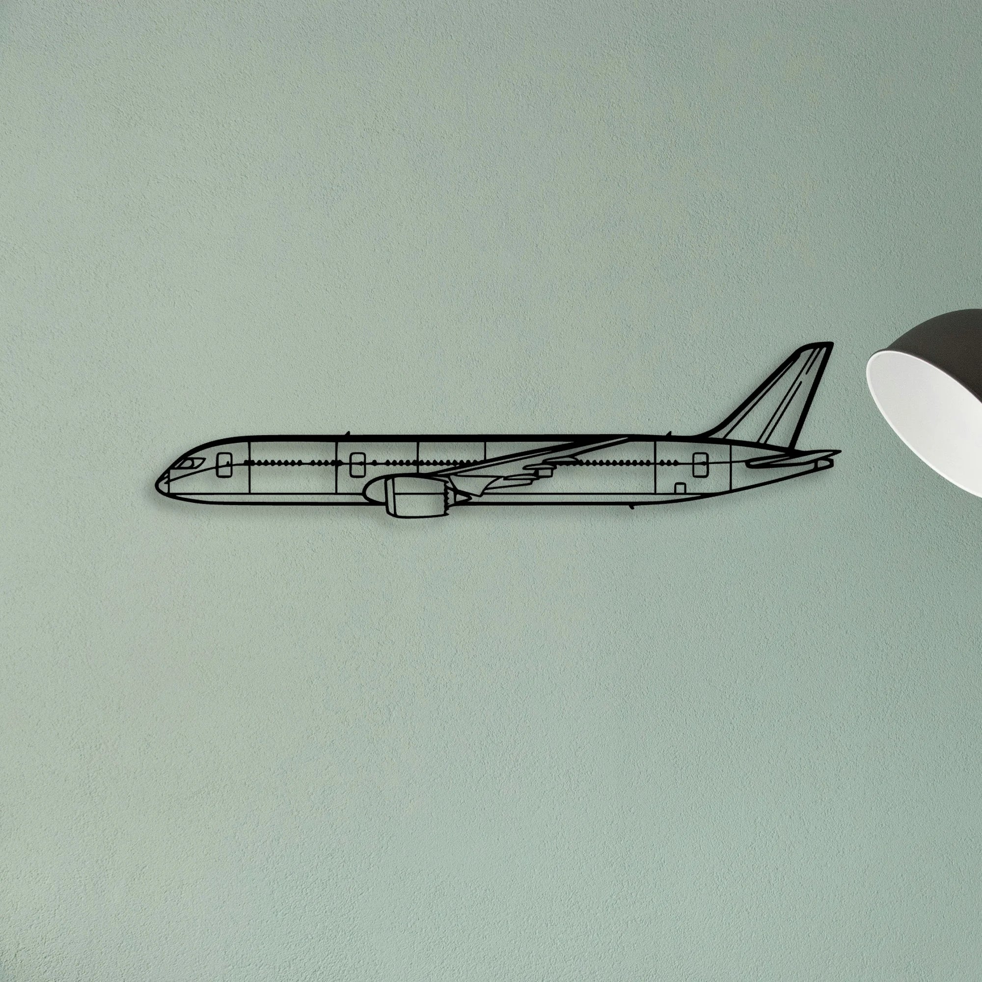 B787 Dreamliner Classic Aircraft Silhouette Metal Wall Art - Tinvibe