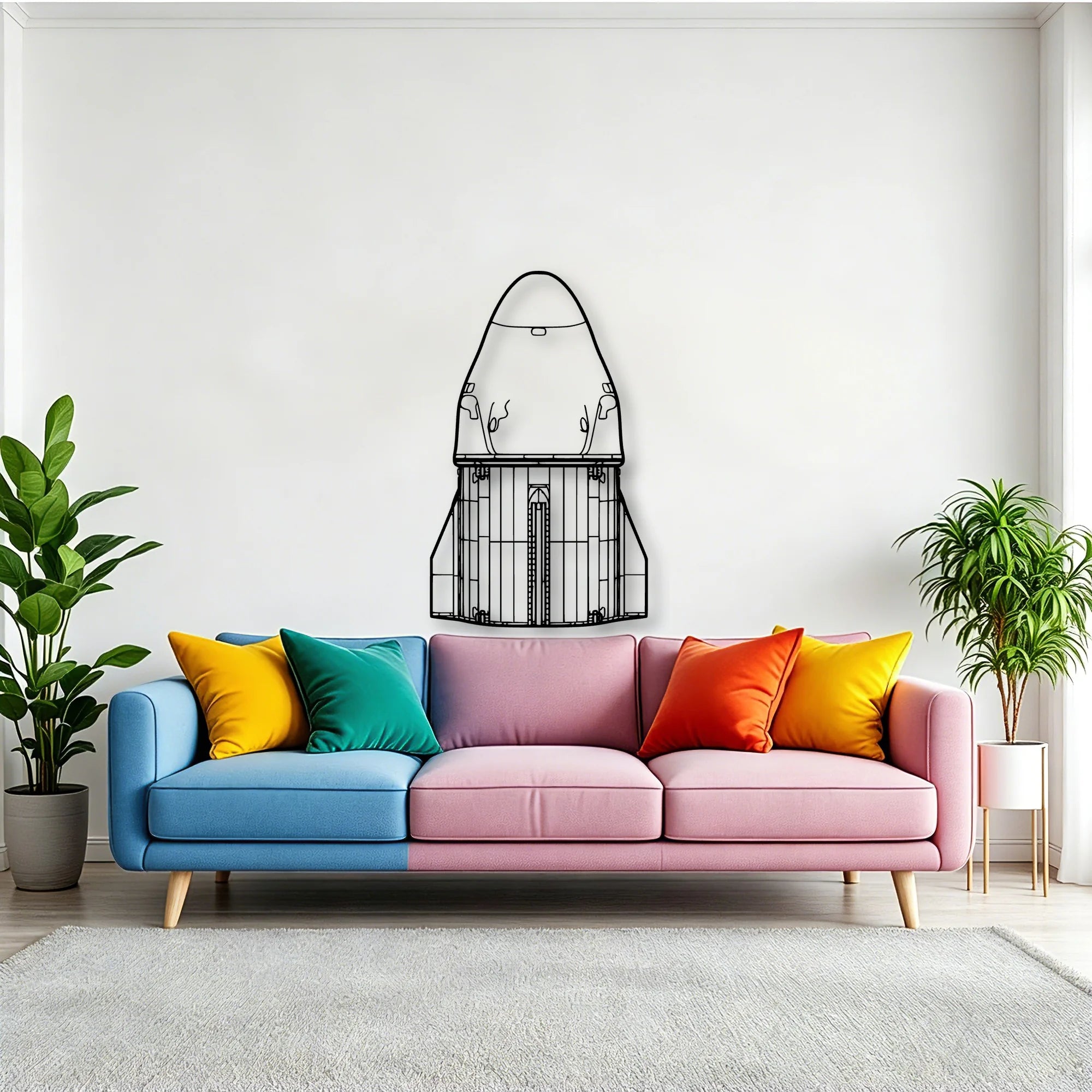 Baron 58 2 Classic Aircraft Silhouette Metal Wall Art - Tinvibe