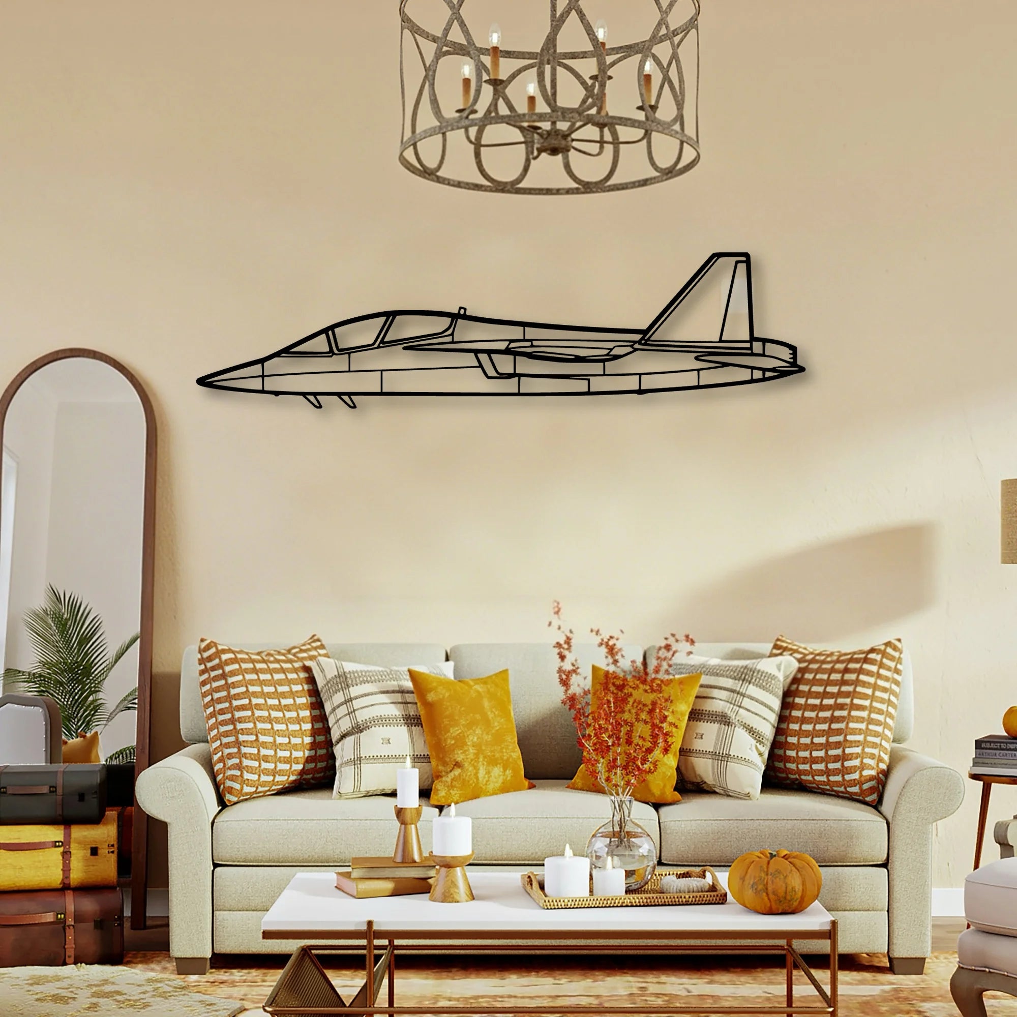 Baron G58 Classic Aircraft Silhouette Metal Wall Art - Tinvibe
