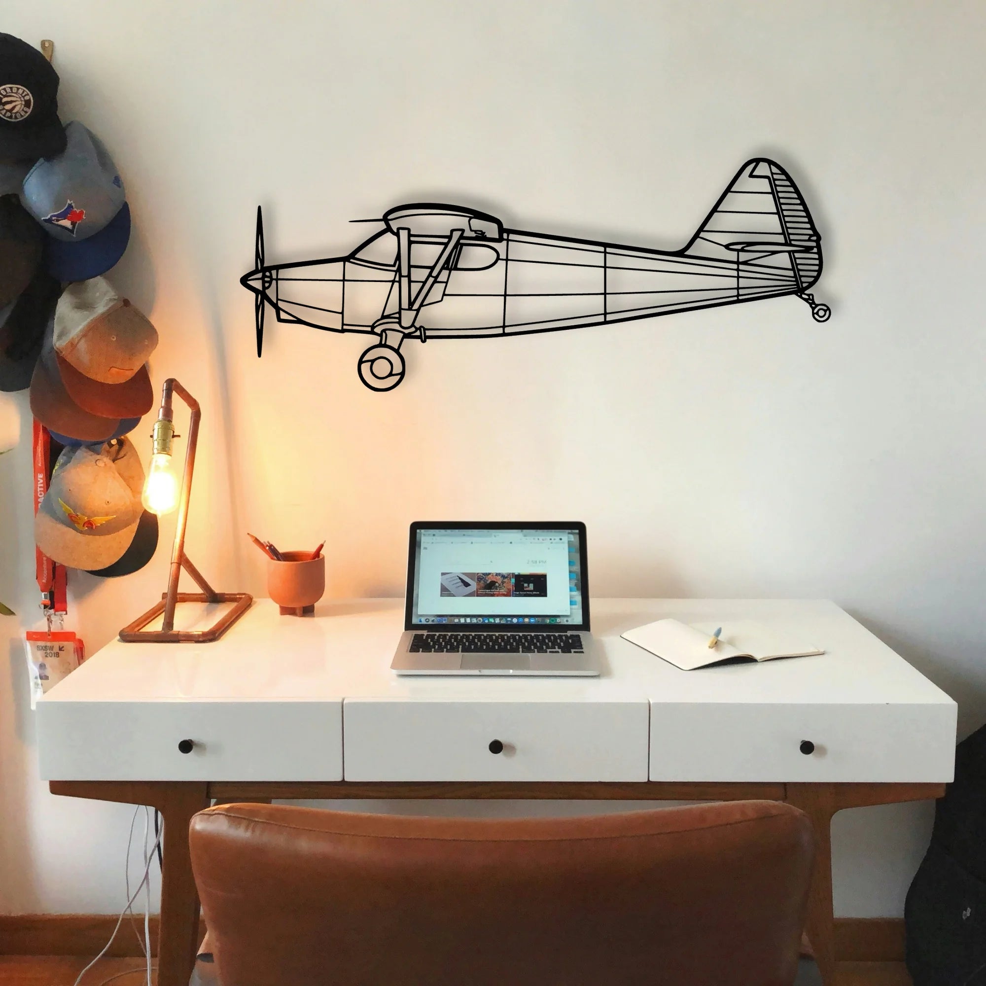 Bell 212 Sentry 2 Classic Aircraft Silhouette Metal Wall Art - Tinvibe