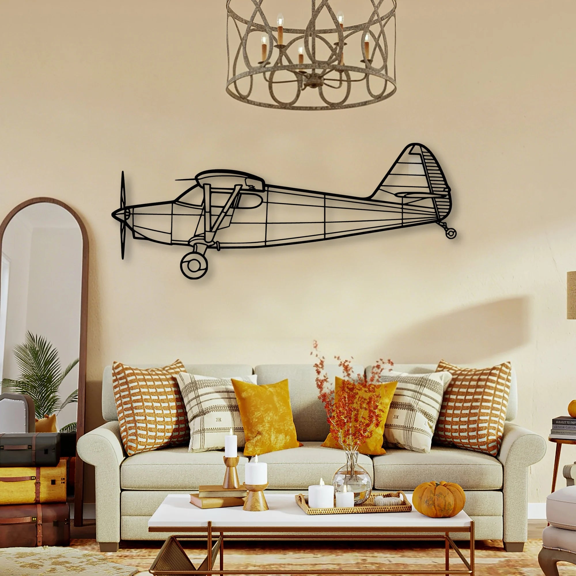 Bell 212 Sentry 2 Classic Aircraft Silhouette Metal Wall Art - Tinvibe