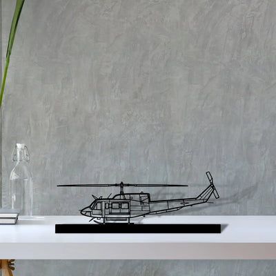 bell-212-sentry Silhouette Metal Art Stand - Tinvibe