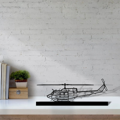 bell-212-sentry Silhouette Metal Art Stand - Tinvibe