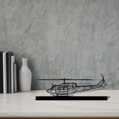 bell-212-sentry Silhouette Metal Art Stand - Tinvibe