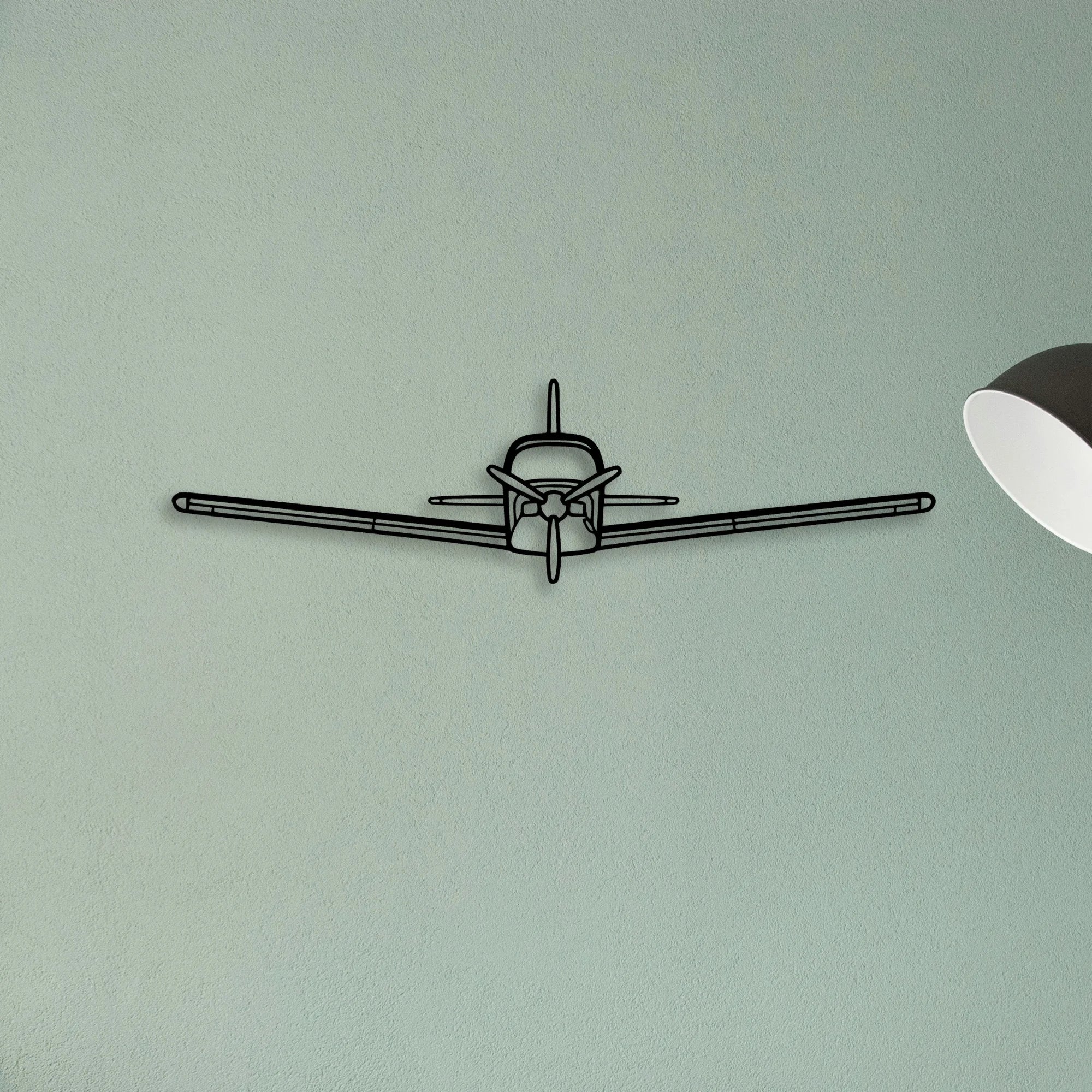 Bellanca Champion 7ECA 2 Classic Aircraft Silhouette Metal Wall Art - Tinvibe