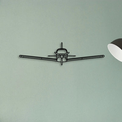 Bellanca Champion 7ECA 2 Classic Aircraft Silhouette Metal Wall Art - Tinvibe