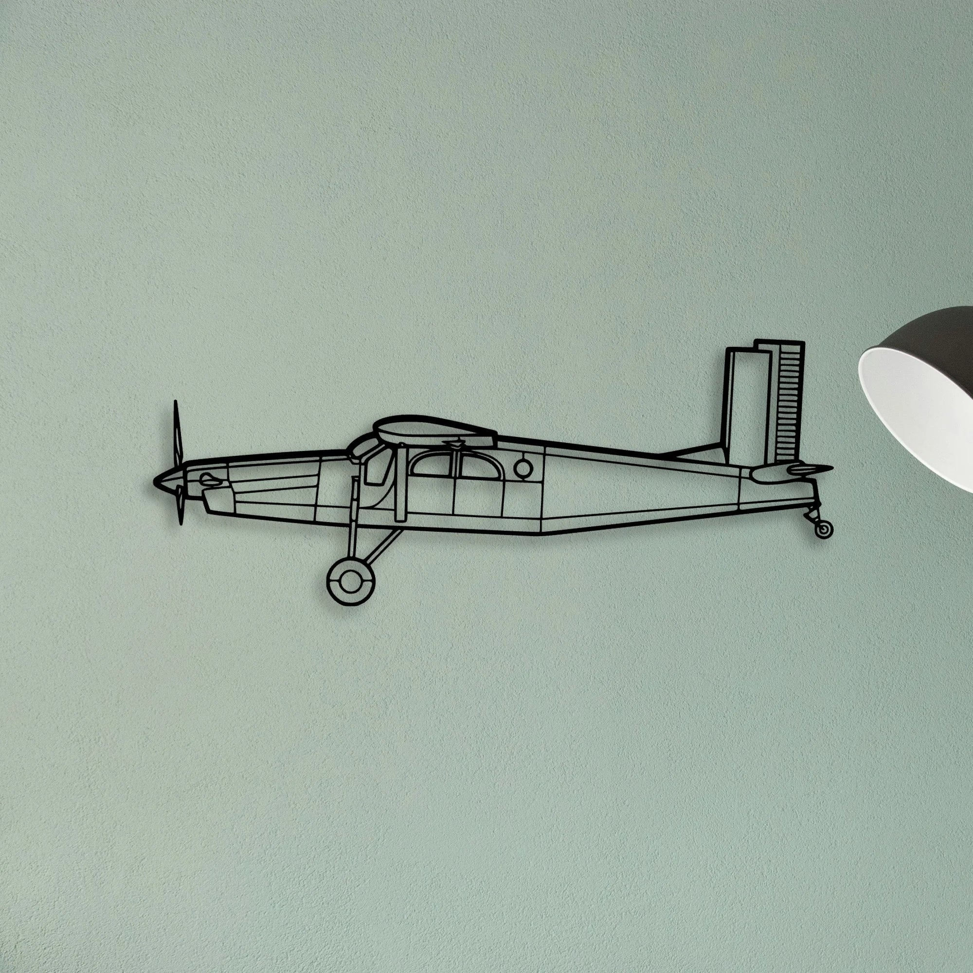 Bellanca Champion 7ECA Classic Aircraft Silhouette Metal Wall Art - Tinvibe