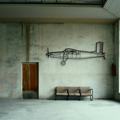 Bellanca Champion 7ECA Classic Aircraft Silhouette Metal Wall Art - Tinvibe